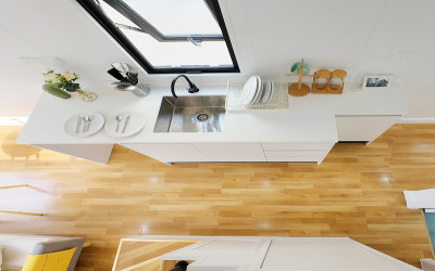 Trailer Mobile House on Wheel with Bathroom